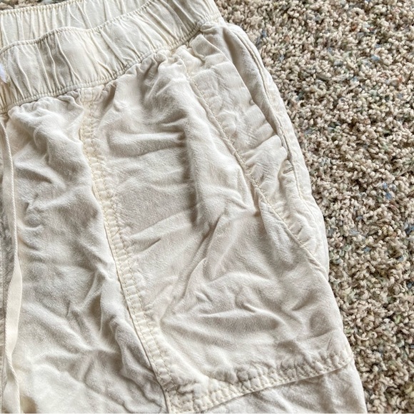 Pilcro by Anthropologie Cream Flowy Beachy Linen Pants Sz S - Picture 4 of 5
